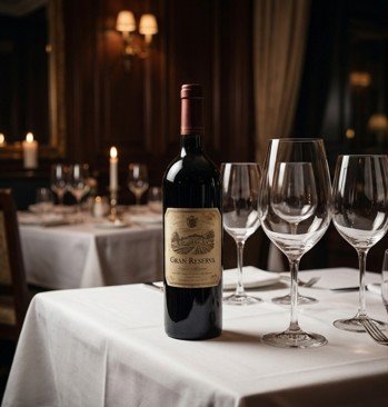 Botella Gran Reserva en restaurante